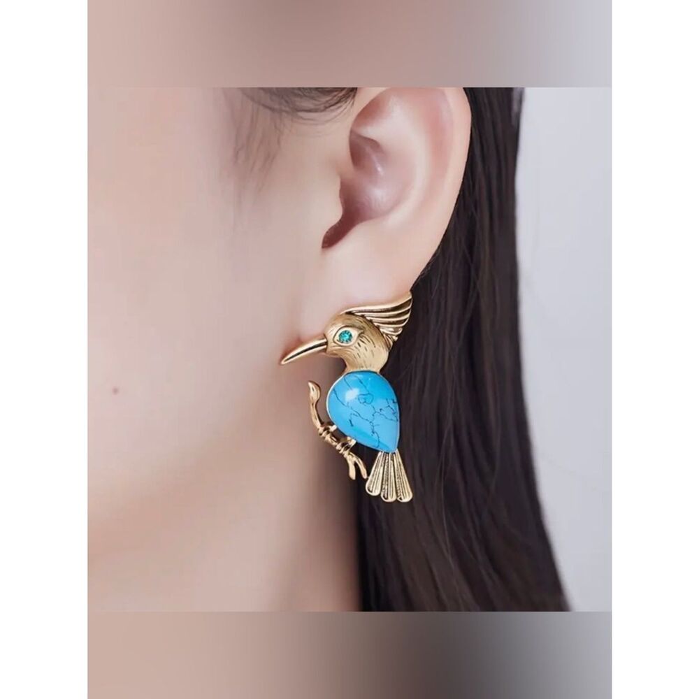 Boho bird earrings #2471 - Picture 2 of 6